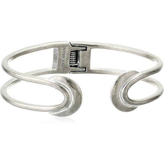  Silver-Tone Crescent Cuff Bracelet