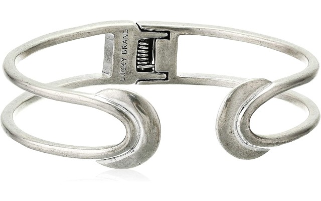  Silver-Tone Crescent Cuff Bracelet