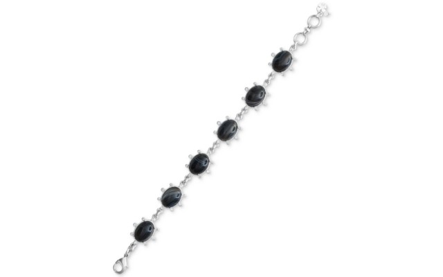  Silver-Tone Pavé & Stone Flex Bracelet