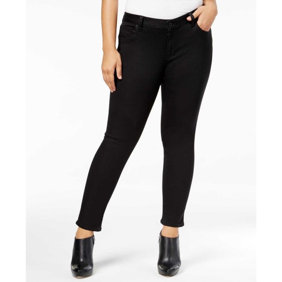  Trendy Plus Size Ginger Skinny Jeans (Black, 14W)