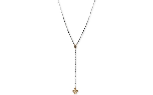  Women’s Pave Floral Rosary Necklace (21+2)