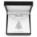 Macy’s Diamond (1/10 ct. t.w.) Christmas Tree 18″ Pendant Necklace (Silver)
