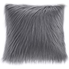 Madison Park Edina Square Faux-Fur Decorative Pillow (20X20)