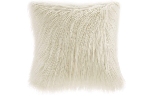  Edina Square Faux-Fur Decorative Pillow (20X20), Natural, 20X20