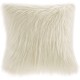  Edina Square Faux-Fur Decorative Pillow (20X20), Natural, 20X20