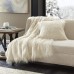  Edina Square Faux-Fur Decorative Pillow (20X20), Natural, 20X20