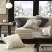  Edina Square Faux-Fur Decorative Pillow (20X20), Natural, 20X20