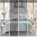  Essentials Arlene Reversible 9 Pcs Full Comforter Set (Full,Aqua)