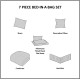  Essentials Arlene Reversible 9 Pcs Full Comforter Set (Full,Aqua)