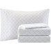  Essentials Arlene Reversible 9 Pcs Full Comforter Set (Full,Aqua)