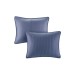  Keaton 3-Piece King/Cal King Quilted Coverlet Set (Navy, King/Cal King)