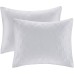  Quebec 5 Piece Comforter Set (White, Queen)