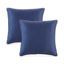 Madison Park Quebec Quilted Decorative Pillow 2-Pack (Navy, 20×20)