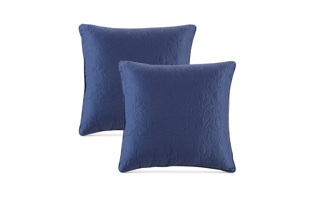 Madison Park Quebec Quilted Decorative Pillow 2-Pack (Navy, 20×20)