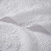  Tuscany Oversized Quilted Scalloped-Edge Throw  (White, 60×72)
