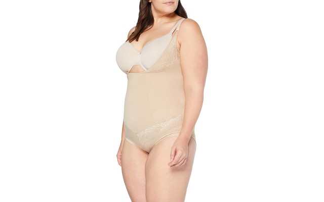  Firm Foundations Women’s Firm Control Open Bust Body Shaper, Body Beige, 1X