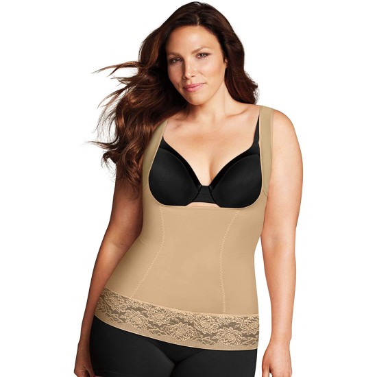  Women’s Curvy Firm Foundations Wear Your Own Bra Torsette (Body Beige,1X)