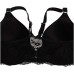  Women’s Custom Lift Satin Demi Bra (Black, 34 D)