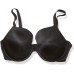  Women’s Custom Lift Satin Demi Bra (Black, 34 D)