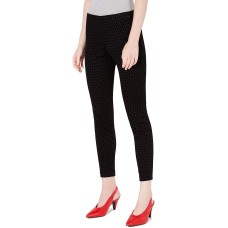 Maison Jules Flocked Plaid Pants (Black, S)