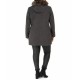 Maralyn & Me Juniors’ Faux-Fur-Trim Hooded Coat, Gray, XL
