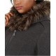 Maralyn & Me Juniors’ Faux-Fur-Trim Hooded Coat, Gray, XL
