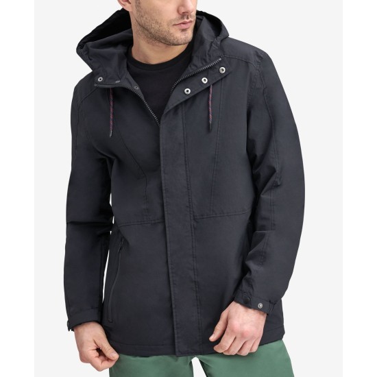  Men’s Hooded Jacket (Black, M)