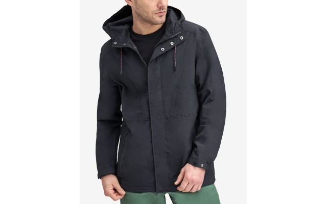  Men’s Hooded Jacket (Black, M)