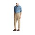 Men’s Classic Untucked Fit Long Sleeves Shirt (Blue, Large)