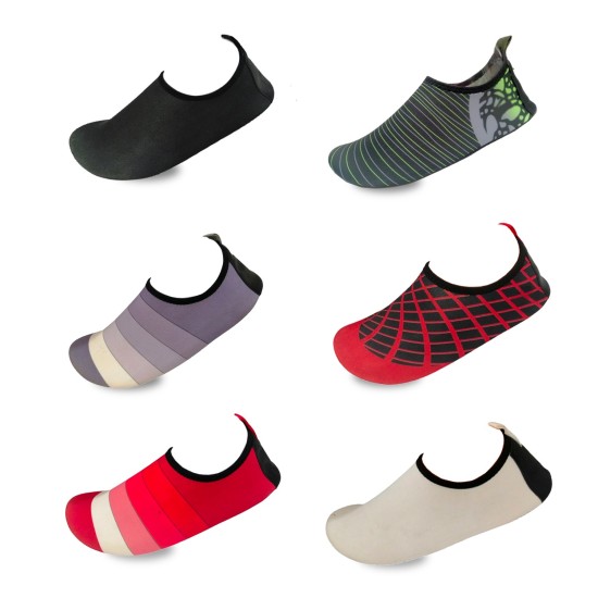 Men’s Flexible Aqua Socks, Swim Shoes, Summer Outdoor Shoes For Water Sports, Pool, Sea, Beach Activities, Black, 11-12