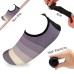 Men’s Flexible Aqua Socks, Swim Shoes, Summer Outdoor Shoes For Water Sports, Pool, Sea, Beach Activities, Gray/White Striped, 11-12