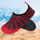 Men’s Flexible Aqua Socks, Swim Shoes, Summer Outdoor Shoes For Water Sports, Pool, Sea, Beach Activities, Red/Black, 7-8
