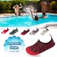 Men’s Flexible Aqua Socks, Swim Shoes, Summer Outdoor Shoes For Water Sports, Pool, Sea, Beach Activities, Red/Black, 9-10