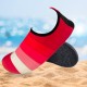 Men’s Flexible Aqua Socks, Swim Shoes, Summer Outdoor Shoes For Water Sports, Pool, Sea, Beach Activities, Red/White Striped, 9-10