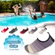 Men’s Flexible Aqua Socks, Swim Shoes, Summer Outdoor Shoes For Water Sports, Pool, Sea, Beach Activities, Gray/White Striped, 9-10