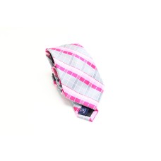 Van Heusen Men’s Neck Tie Gray Three Bar Stripe Skinny Slim Silk Not Applicable (Pink)