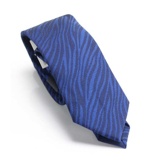 INC Men’s Neck Tie Navy Burchell Abstract Skinny Slim Accessory Not Applicable (Navy)
