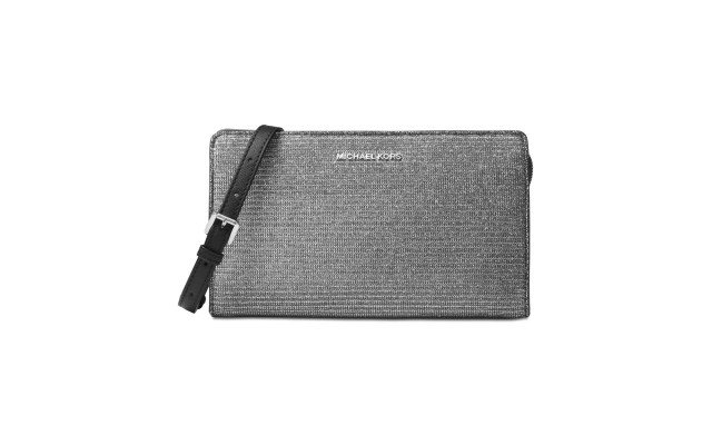 Large Crossbody Clutch (Black/Silver)