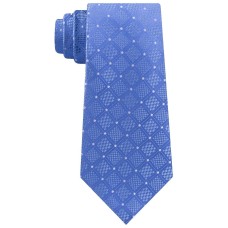 Michael Kors Men’s Classic Checkered Grid Silk Tie (Navy)