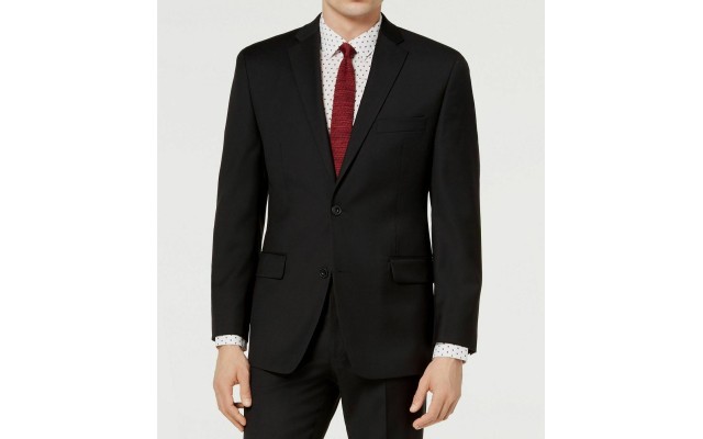 Michael Kors Men’s Classic-Fit Airsoft Stretch Black Suit Jacket