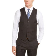 Michael Kors Men’s Classic-Fit Airsoft Stretch Suit Vest, Brown, 2XL