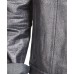  Men’s Metallic Moto Trucker Jacket (Silver, XL)