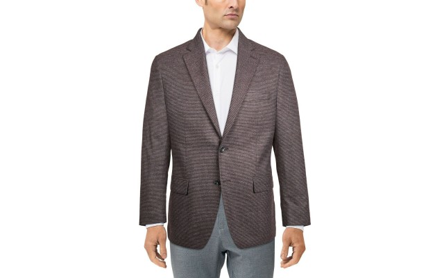 Michael Kors Men’s Modern-Fit Patterned Blazer (Purple Blue, 48REG)