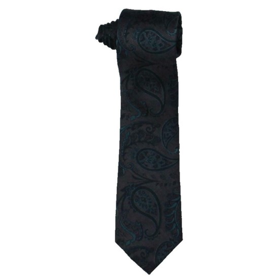  Mens Silk Paisley Business Neck Tie, Green