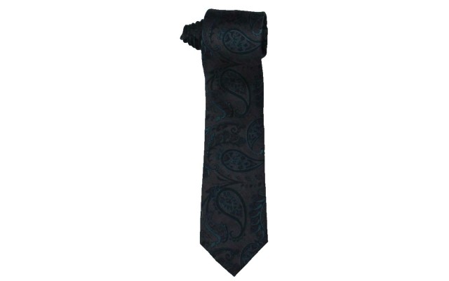  Mens Silk Paisley Business Neck Tie, Green