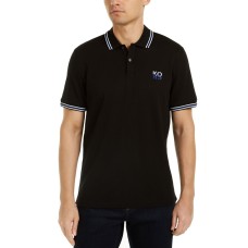 Michael Kors Men’s Stacked Logo Polo Shirt, Black, XL