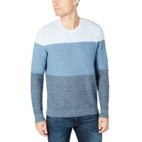 Michael Kors Men's Striped Crewneck Sweaters, White, 2X-Large