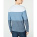 Men's Striped Crewneck Sweaters, White, 2X-Large