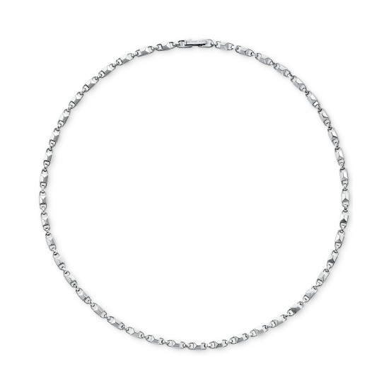  Women’s Mercer Link Sterling Silver Necklace, 16in (40cm)