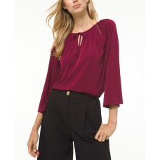 Michael Kors Women’s Tie-Neck Peasant Top